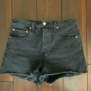 Vintage Levi Black Denim Shorts